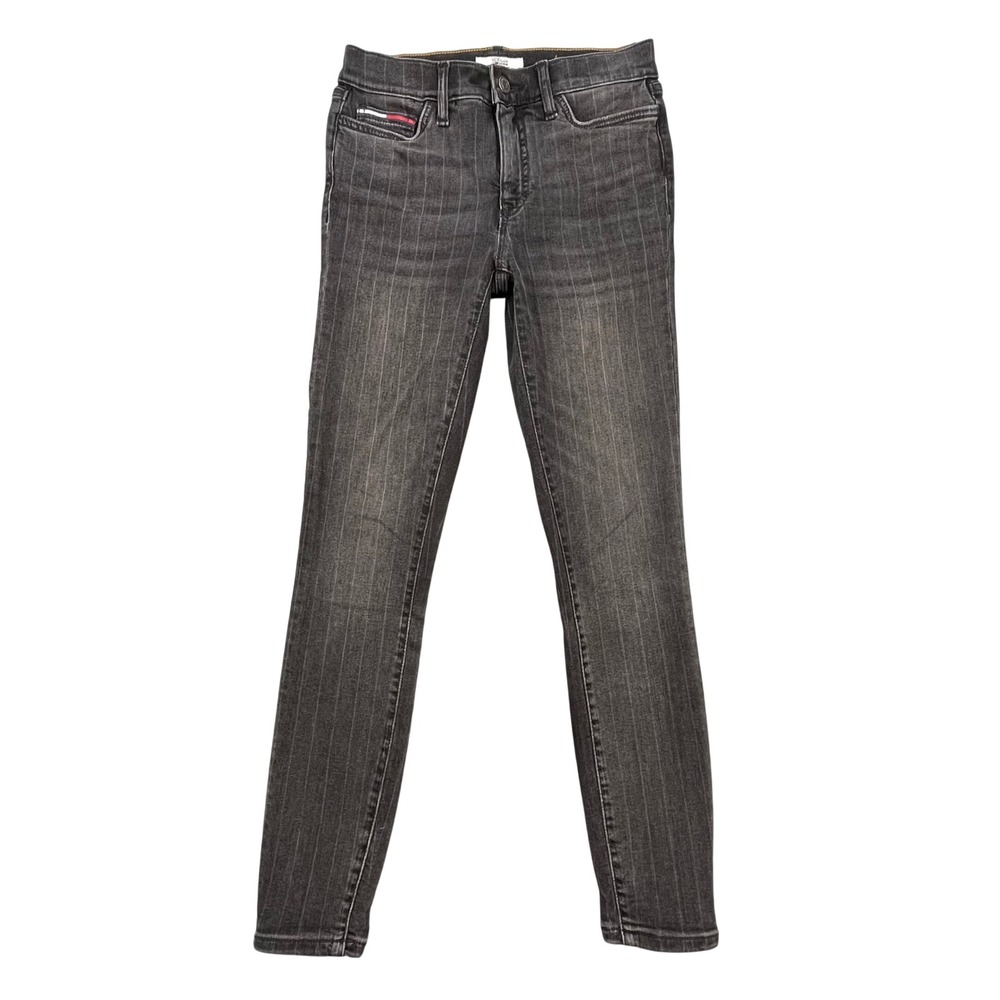 Tommy Hilfiger Black Pinstripe High Rise Legging Jeans Women 0